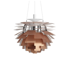 Sculptural Layered Feather Pendant Light