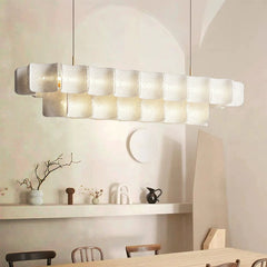 Elegante lámpara colgante de cristal lineal