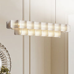 Elegante lámpara colgante de cristal lineal