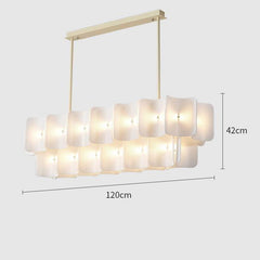 Elegante lámpara colgante de cristal lineal