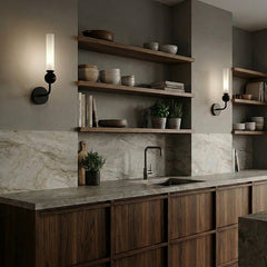 Aplique de pared moderno de mármol y cristal