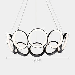 Elegante lámpara colgante LED de anillo