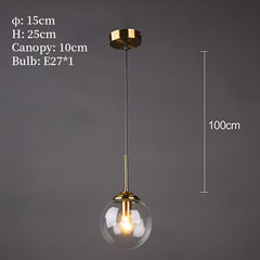 Modern Glass Globe Pendant Light