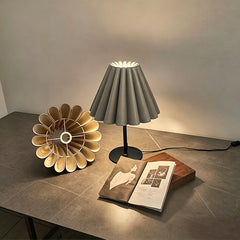 Modern Pleated Leather Table Lamp
