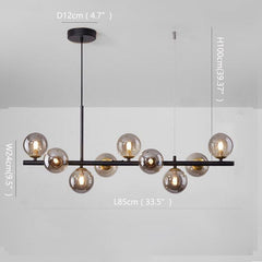 Modern Luxury Globe Linear Chandelier