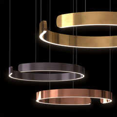 Sculptural Open Circle LED Ceiling Pendant