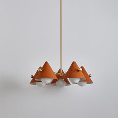 Modern Leather Cone Pendant  Light