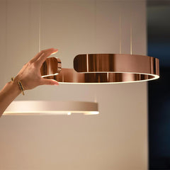 Sculptural Open Circle LED Ceiling Pendant