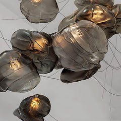 Crystal Petal Glass Pendant Light