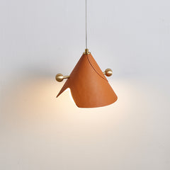 Modern Leather Cone Pendant  Light