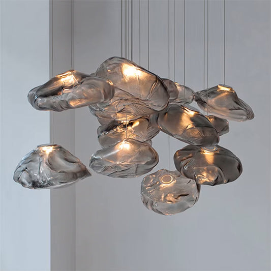 Crystal Petal Glass Pendant Light