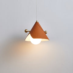 Modern Leather Cone Pendant  Light