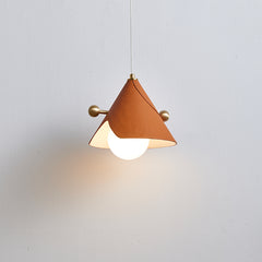 Modern Leather Cone Pendant  Light