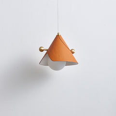 Modern Leather Cone Pendant  Light