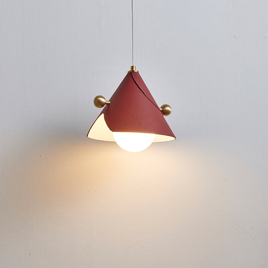 Modern Leather Cone Pendant  Light