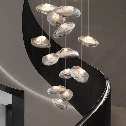 Crystal Petal Glass Pendant Light