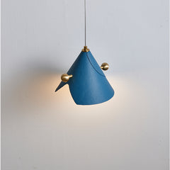 Modern Leather Cone Pendant  Light