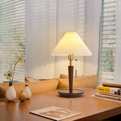 Wood Brass Table Lamp