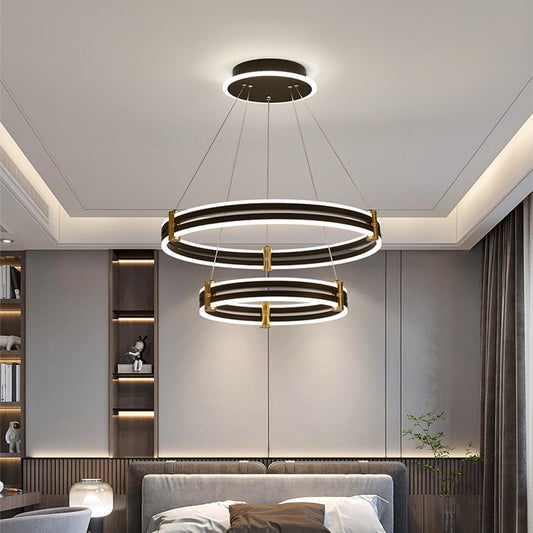 Luxury Double Ring LED Chandelier