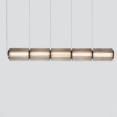 Modern Smoked Glass Linear Pendant Light