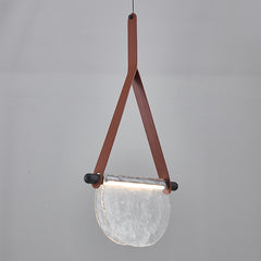 Modern Leather Glass Pendant Light
