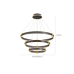 Luxury Double Ring LED Chandelier