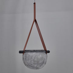 Modern Leather Glass Pendant Light
