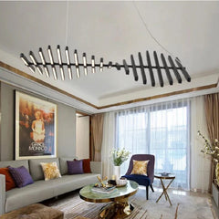 Luxury Linear LED Chandelier with Remote Control