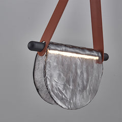 Modern Leather Glass Pendant Light
