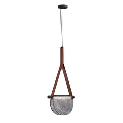 Modern Leather Glass Pendant Light