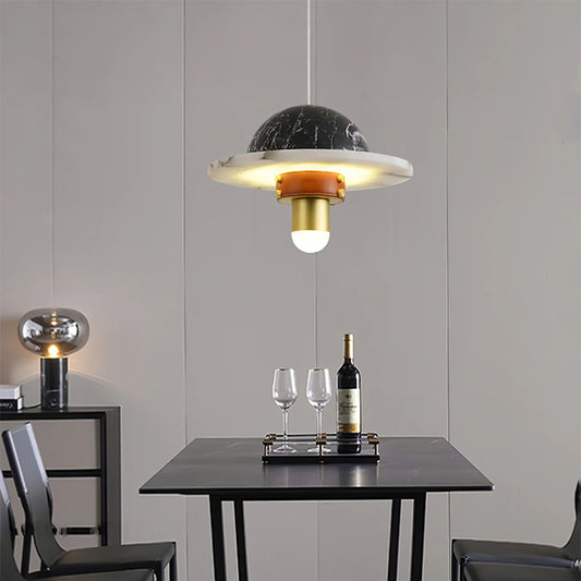 Luxury Marble Disc Pendant Light