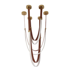 Modern Leather LED Loop Pendant Light