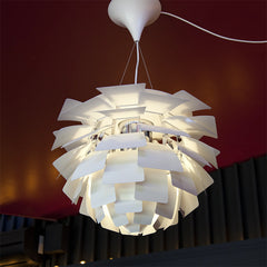Sculptural Layered Feather Pendant Light