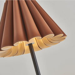 Modern Pleated Leather Table Lamp