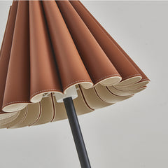 Modern Pleated Leather Table Lamp