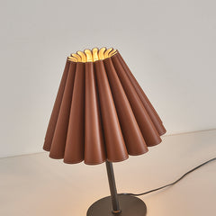 Modern Pleated Leather Table Lamp