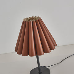 Modern Pleated Leather Table Lamp