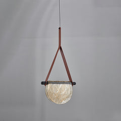 Modern Leather Glass Pendant Light