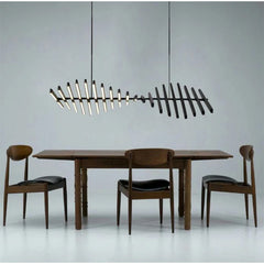Luxury Linear LED Chandelier with Remote Control