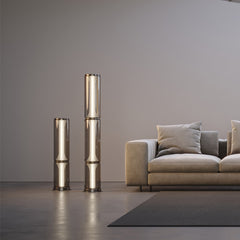 Modern Smoked Glass LED Floor Lamp