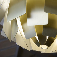 Sculptural Layered Feather Pendant Light
