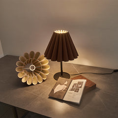 Modern Pleated Leather Table Lamp