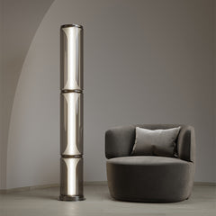 Modern Smoked Glass LED Floor Lamp