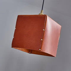 Modern Leather Box Pendant Light