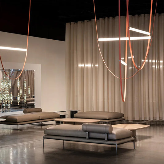 Modern Leather Strap Pendant Light