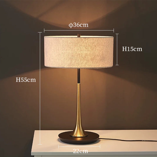 Modern Luxury Fabric Shade Table Lamp