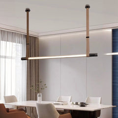Linear Leather Bar Chandelier