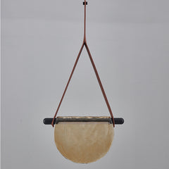 Modern Leather Glass Pendant Light