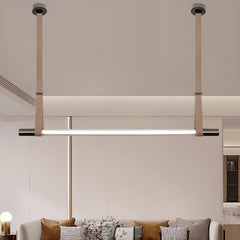 Linear Leather Bar Chandelier