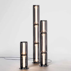Modern Smoked Glass LED Floor Lamp